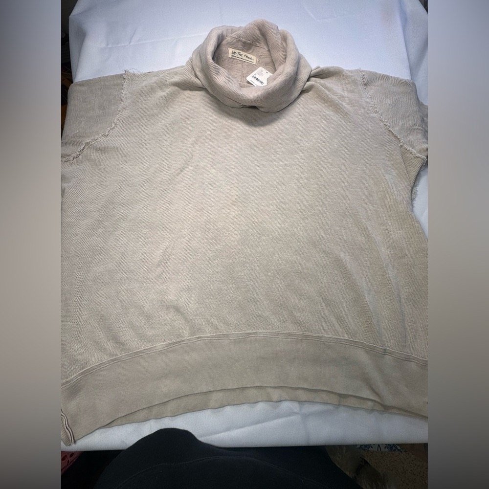 We The Free Women's Taupe Cowl Neck Sweater - Picture 4 of 9